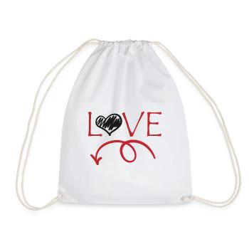 Amour Saint Valentin cadeau Saint Valentin - Sac de sport léger - blanc - Devant