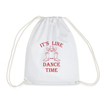 It`s Line Dance time Geschenk - Turnbeutel - Weiß - Vorne