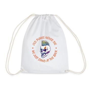Old Punks never Die Punk Rock Punker Punks Geschen - Drawstring Bag - white - Front