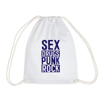 Sexe drogues punk rock punk punks anarchy - Sac de sport léger - blanc - Devant