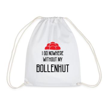 I go nowhere without my Bollenhut Schwarzwald - Turnbeutel - Weiß - Vorne