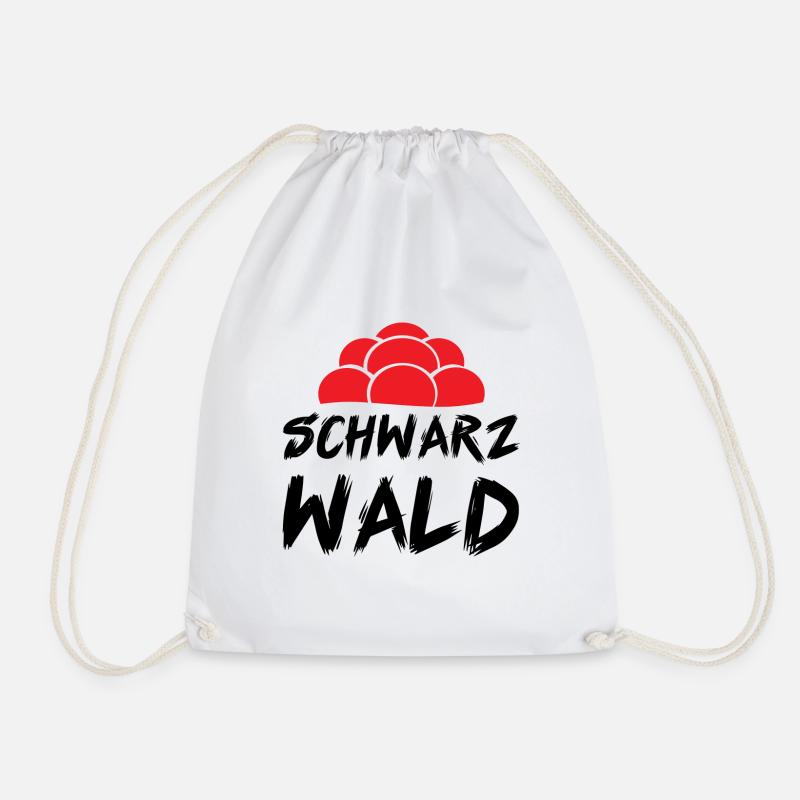 Schwarzwald Bollenhut Schwarzwälder Geschenk - Turnbeutel - Weiß