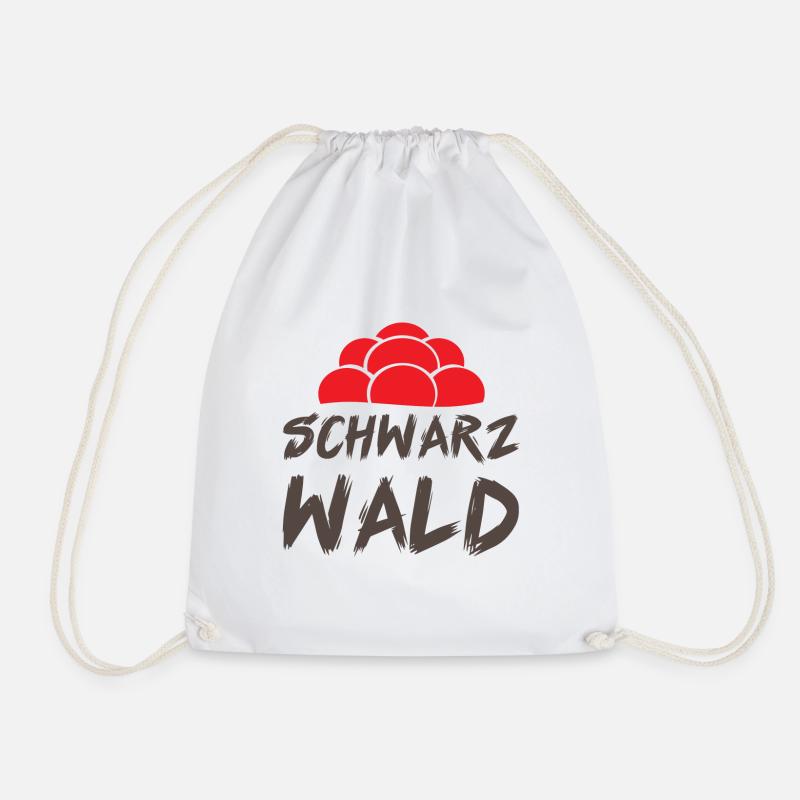 Schwarzwald Bollenhut Schwarzwälder Geschenk - Turnbeutel - Weiß