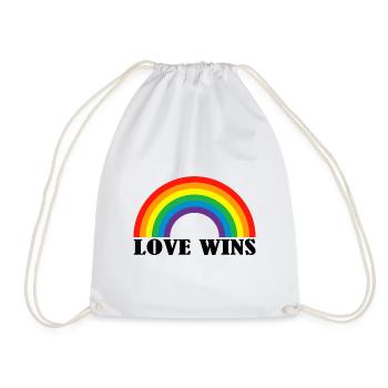 Love Wins Rainbow LGBTQ Pride Month - Sac de sport léger - blanc - Devant