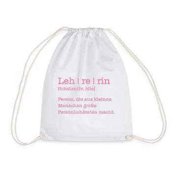 Lehrerin Geschenk Student Schule - Turnbeutel - Weiß - Vorne