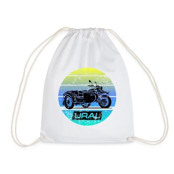 Art Ural Dnepr URSS moto - Sac de sport léger - blanc - Devant