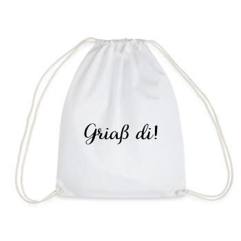 Griaß di Geschenk Österreich Lederhose - Turnbeutel - Weiß - Vorne