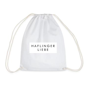 Haflinger Liebe Geschenk Österreich Lederhose - Turnbeutel - Weiß - Vorne