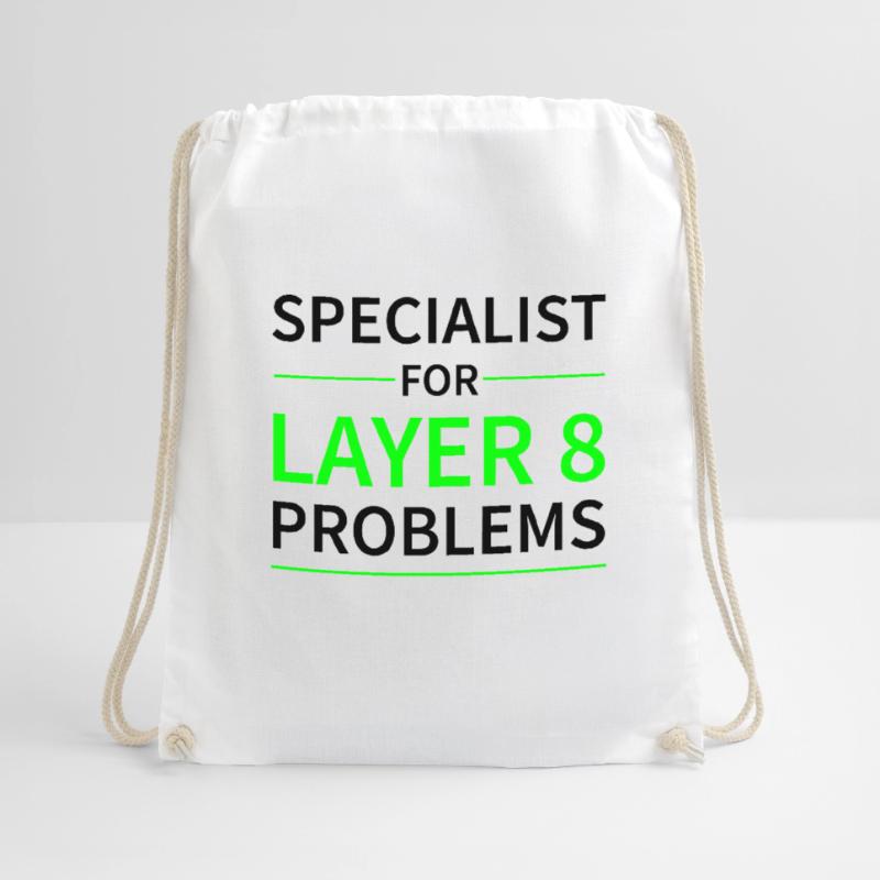 Specialist for layer 8 problems gift code Drawstring Bag