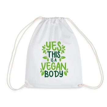 Yes this is a vegan body Vegan Essen Natural - Drawstring Bag - white - Front