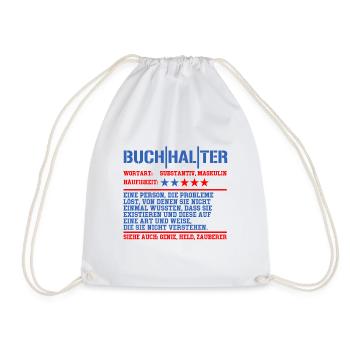 Buchhalter Beruf Steuer Spruch Geschenk - Turnbeutel - Weiß - Vorne