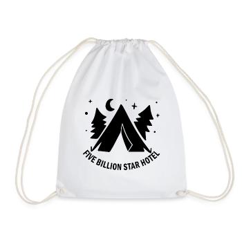 Five billion star hotel Adventure Berge Geschenk - Turnbeutel - Weiß - Vorne