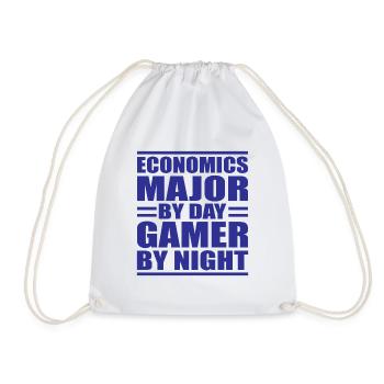 Économie majeure par joueur de jour par cadeau de nuit - Sac de sport léger - blanc - Devant