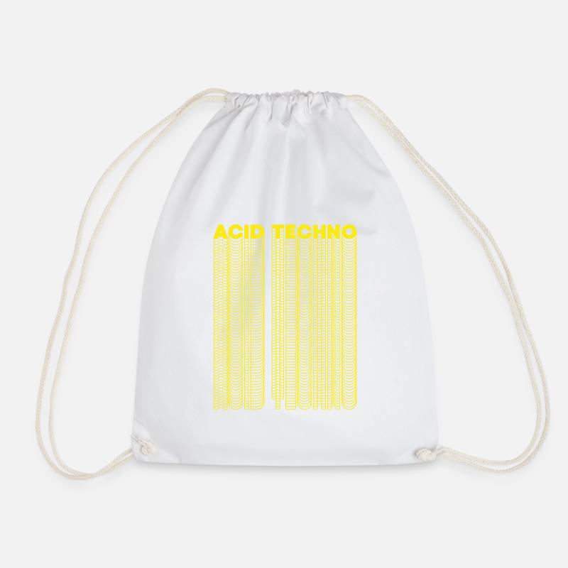 Acid techno Raving Geschenk Musik - Turnbeutel - Weiß