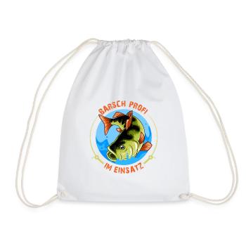 Spinnfischer Spruch Barsch Angler Angel Geschenk - Turnbeutel - Weiß - Vorne