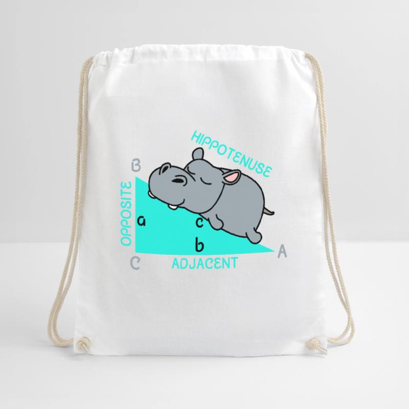 Hippotenuse math math math teacher joke fun Drawstring Bag