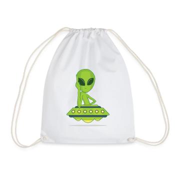 Alien avec le doigt du milieu puant vous baise - Sac de sport léger - blanc - Devant