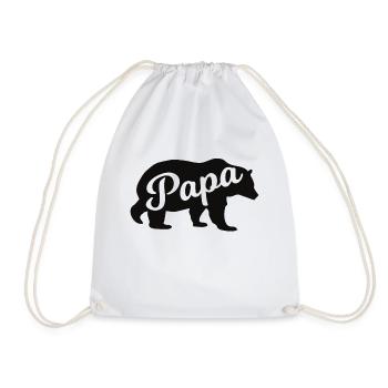 Papa ours papa ours père ours brun - Sac de sport léger - blanc - Devant