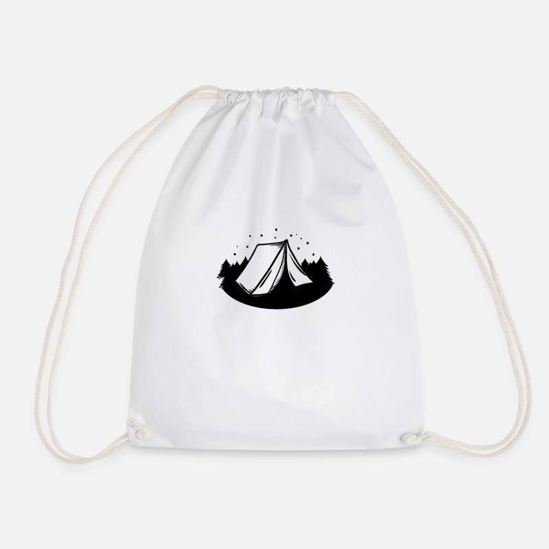 Wild camping - Drawstring Bag - white