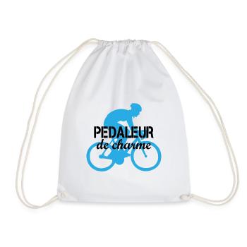 Pedaleur de charme Geschenk Fahrrad Sport - Turnbeutel - Weiß - Vorne