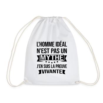 L'HOMME IDÉAL - Sac de sport léger - blanc - Devant