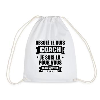DÉSOLÉ JE SUIS COACH - Sac de sport léger - blanc - Devant