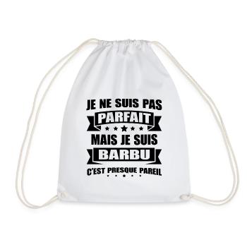 JE NE SUIS PAS PARFAIT JE SUIS BARBU - Sac de sport léger - blanc - Devant