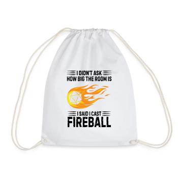Fireball Geschenk Nerd Spruch Witz - Turnbeutel - Weiß - Vorne