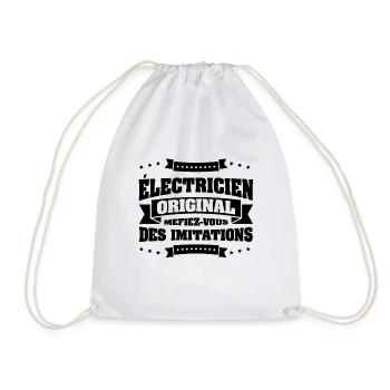 ÉLECTRICIEN ORIGINAL - Sac de sport léger - blanc - Devant