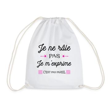 JE NE RÂLE PAS JE M'EXPRIME - Sac de sport léger - blanc - Devant