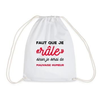 FAUT QUE JE RÂLE - Sac de sport léger - blanc - Devant
