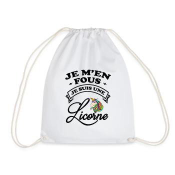 JE SUIS UNE LICORNE - Sac de sport léger - blanc - Devant