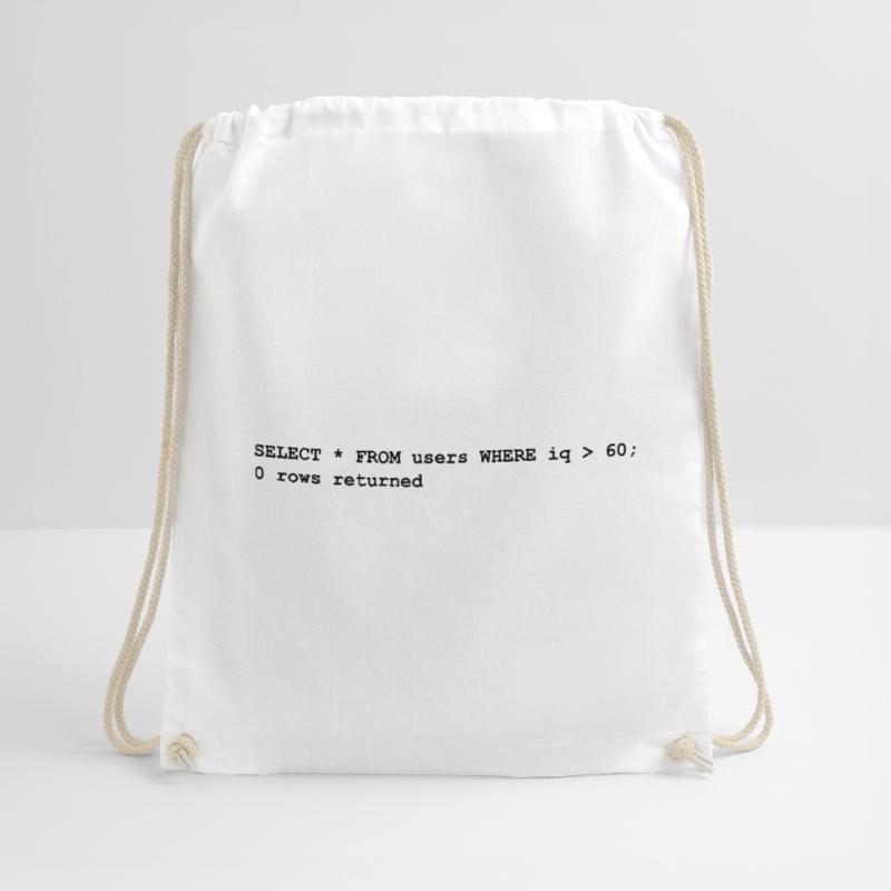 Users iq rows programming gift computer science Drawstring Bag