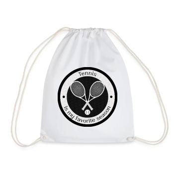Tennis drôle | Dicton drôle de tennis | joueur de tennis - Sac de sport léger - blanc - Devant
