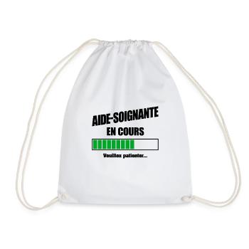 AIDE SOIGNANTE EN COURS - Sac de sport léger - blanc - Devant