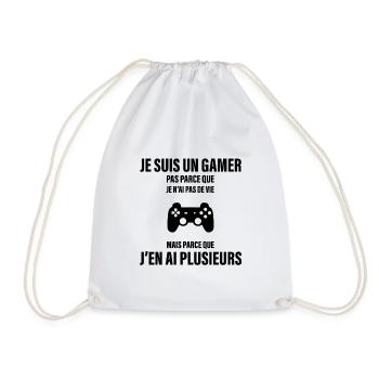 JE SUIS UN GAMER - Sac de sport léger - blanc - Devant