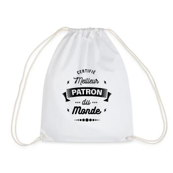 CERTIFIÉ MEILLEUR PATRON DU MONDE - Sac de sport léger - blanc - Devant