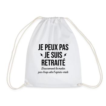 JE PEUX PAS JE SUIS RETRAITÉ - Sac de sport léger - blanc - Devant