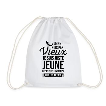 JE NE SUIS PAS VIEUX - Sac de sport léger - blanc - Devant