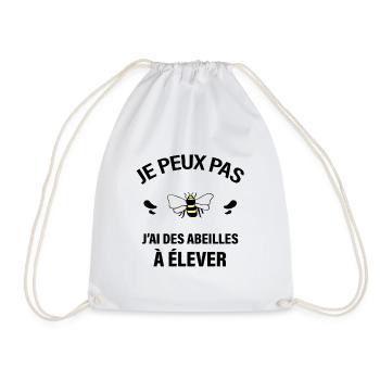 JE PEUX PAS J'AI DES ABEILLES À ÉLEVER - Sac de sport léger - blanc - Devant