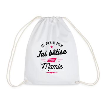 JE PEUX PAS J'AI BÊTISE AVEC MAMIE - Sac de sport léger - blanc - Devant