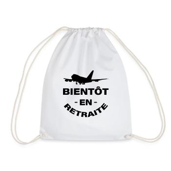 BIENTÔT EN RETRAITE - Sac de sport léger - blanc - Devant