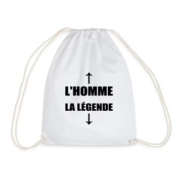 L'HOMME LA LÉGENDE - Sac de sport léger - blanc - Devant