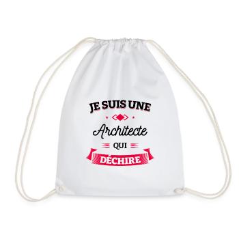 ARCHITECTE QUI DÉCHIRE - Sac de sport léger - blanc - Devant