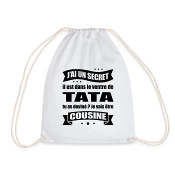 J'AI UN SECRET - JE VAIS ÊTRE COUSINE - Sac de sport léger - blanc - Devant