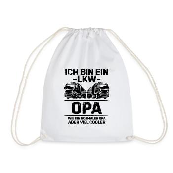 Opa LKW-fahrer Geschenk - Turnbeutel - Weiß - Vorne