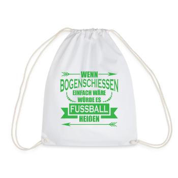 Bogenschiessen Fussball Sport Trainer - Turnbeutel - Weiß - Vorne