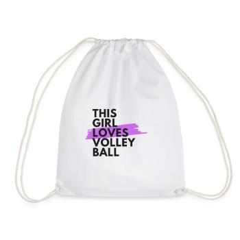 Cette fille adore le volley-ball. - Sac de sport léger - blanc - Devant