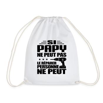 BRICOLAGE - PAPY BRICOLEUR - Sac de sport léger - blanc - Devant