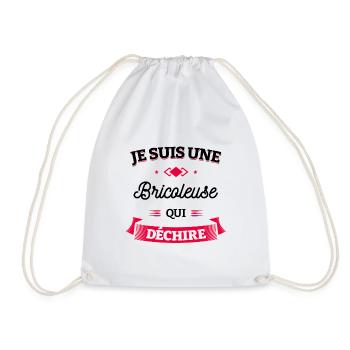 BRICOLEUSE QUI DÉCHIRE - Sac de sport léger - blanc - Devant